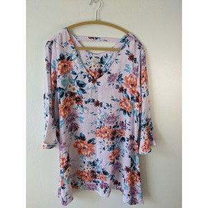 Seven forty two Floral Tunic/Dress Sz XL